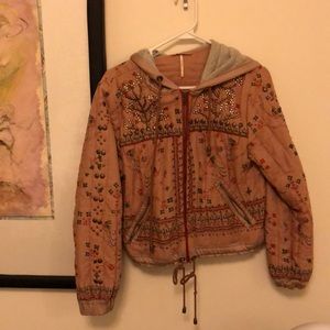 Free People embellished jacket with hood